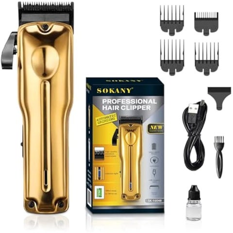 Hair Clipper for Men, 180-Min Runtime, Stainless Steel Blades, 4 Combs, Precision Trimmer, 8W Cordless Hair Cutting Machine, Salon-Quality at Home, SK-16048